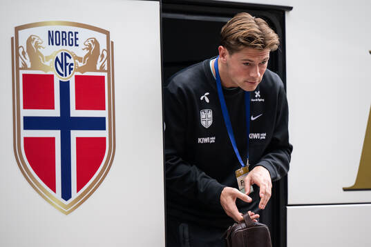 Henrik Falchener of Norway arrives