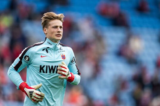 Goalkeeper Sander Tangvik of Norway