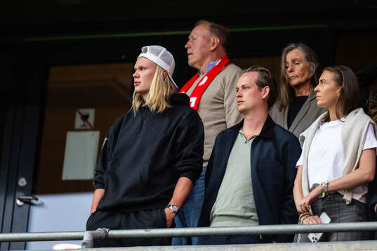 Erling Haaland in the stands