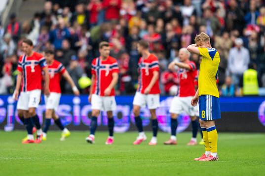 Daniel Svensson of Sweden looks dejected