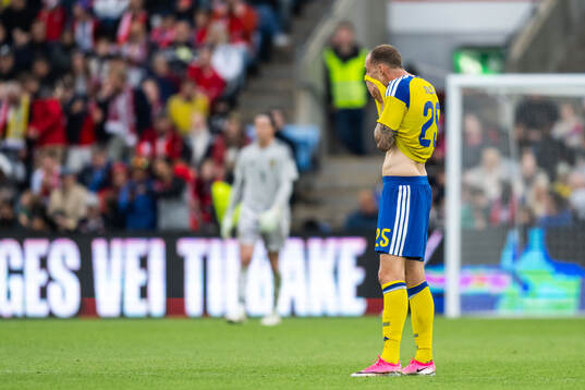 Gustaf Nilsson of Sweden looks dejected