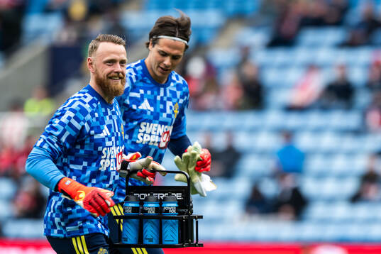 Goalkeeper Viktor Johansson and goalkeeper Jacob Widell