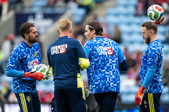 Goalkeeper Kristoffer Nordfeldt, goalkeeper coach Linus
