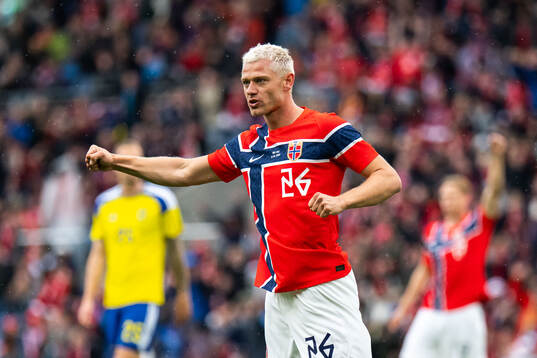 Julian Ryerson of Norway celebrates