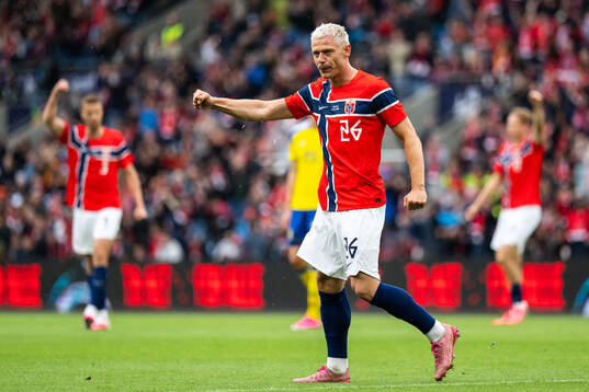 Julian Ryerson of Norway celebrates