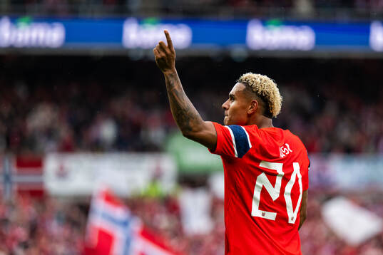 Antonio Nusa of Norway celebrates
