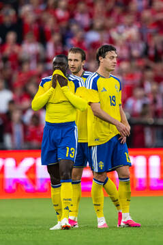 Ken Sema, Benjamin Nygren and Mattias Svanberg of Sweden