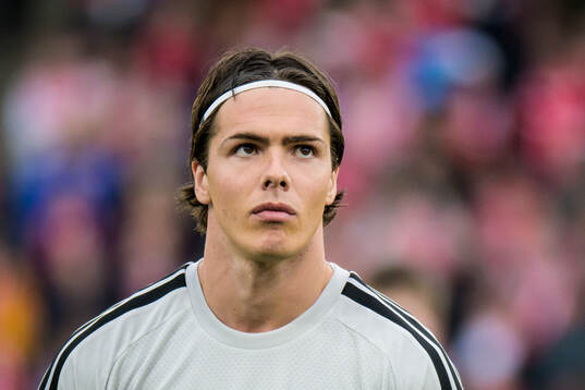 Goalkeeper Jacob Widell Zetterström of Sweden