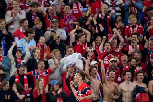 David Møller Wolfe of Norway celebrates