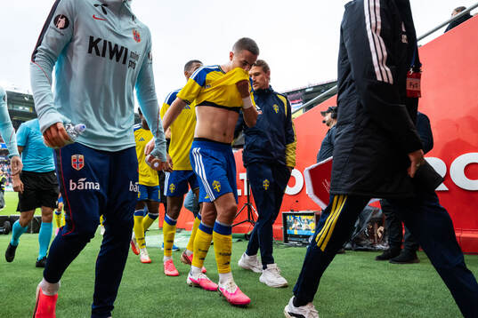 Gustaf Lagerbielke of Sweden at half time of the