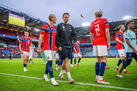 Leo Østigård and Sander Berge of Norway