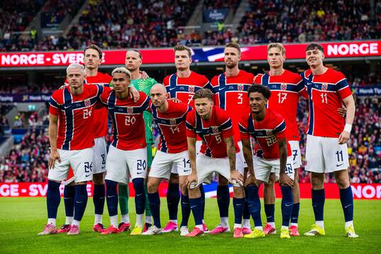 Sander Berge, goalkeeper Ørjan Nyland, Alexander Sørloth,