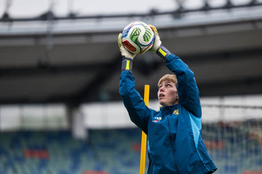 Goalkeeper Moa Edrud of the Swedish women's national