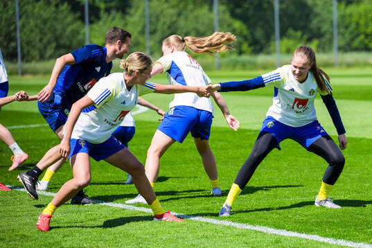 Goalkeeper Elvira Björklund of the Swedish women's