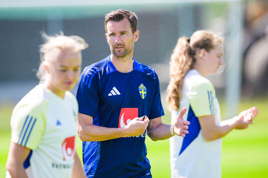 Fitness coach Jonatan Berg of the Swedish women's under-23