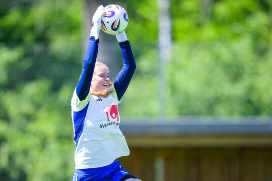 Goalkeeper Elvira Björklund of the Swedish women's