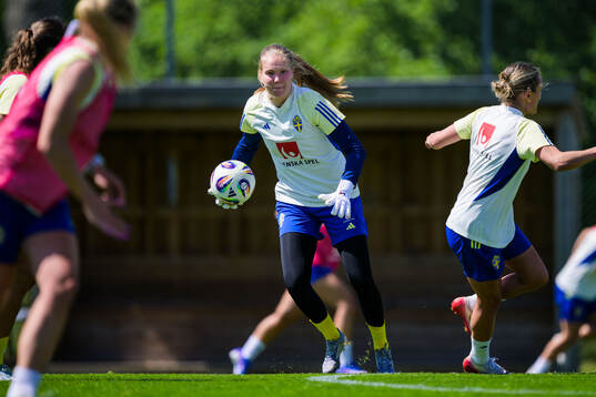 Goalkeeper Elvira Björklund of the Swedish women's