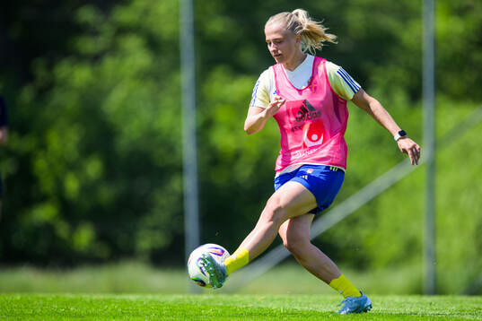 Of the Swedish women's under-23 national team at a training