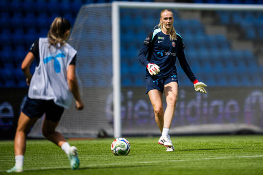 Goalkeeper Selma Panengstuen of the Norwegian women’s