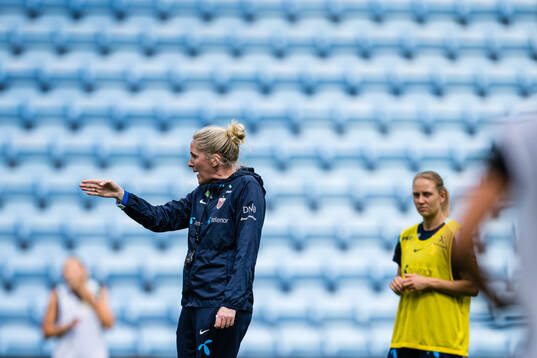 Head coach Gemma Grainger of the Norwegian women’s