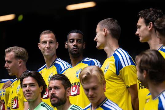 Gustaf Nilsson, Alexander Isak and Gustaf Lagerbielke of