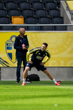 Viktor Gyökeres of the Swedish national football team at a