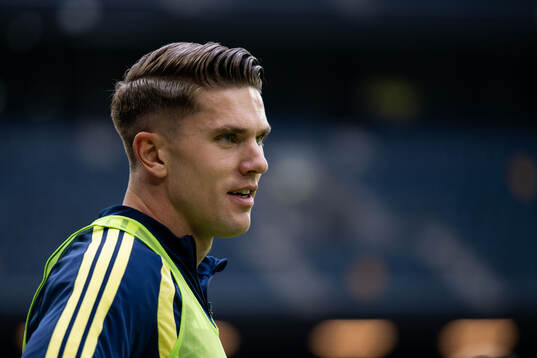 Viktor Gyökeres of the Swedish national football team at a