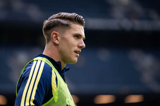 Viktor Gyökeres of the Swedish national football team at a