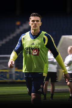 Viktor Gyökeres of the Swedish national football team at a