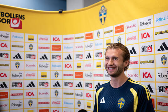 Benjamin Nygren of the Swedish national football team in