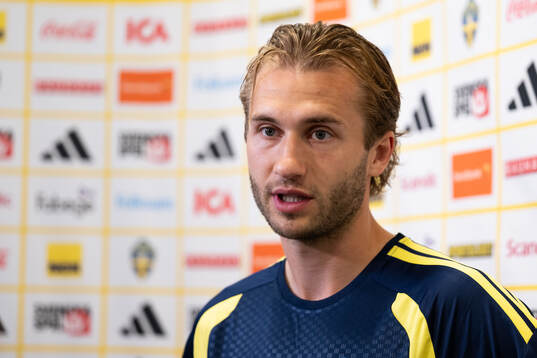 Benjamin Nygren of the Swedish national football team in