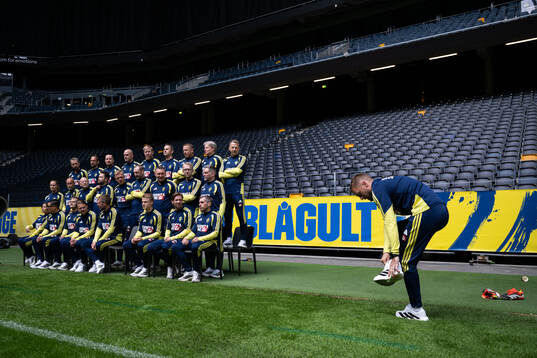 Assistant coach Sebastian Larsson of the Swedish national