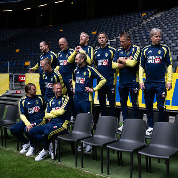 General view of head coach Graham Potter of the Swedish
