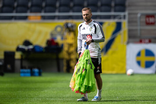 Assistant coach Sebastian Larsson of the Swedish national