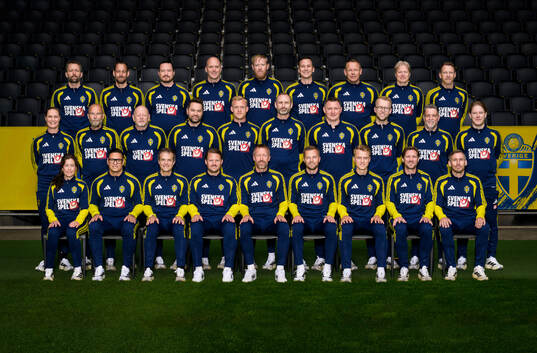 Coaching and support staff of the Swedish national football