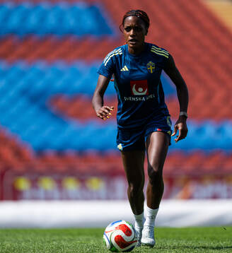 Evelyn Ijeh of the Swedish women's national football team