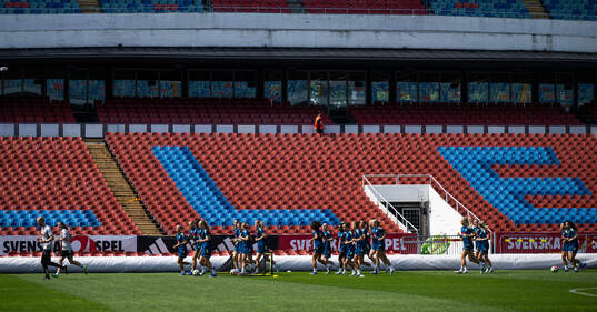 Players of the Swedish women's national football team