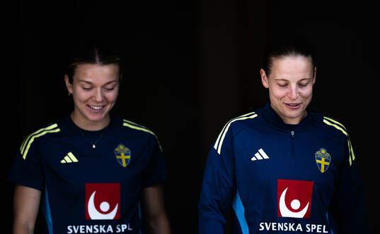 Beata Olsson and Anna Anvegård of the Swedish women's