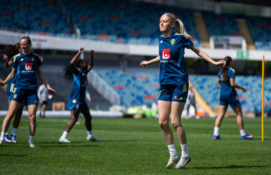 Filippa Andersson of IFK Göteborg at a training session