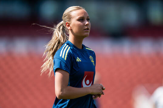 Wilma Lantz of IFK Göteborg at a training session with the