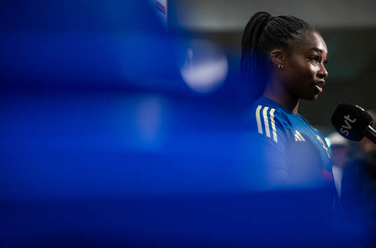 Monica Jusu Bah of the Swedish women's national football