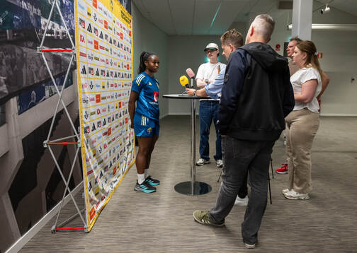 Monica Jusu Bah of the Swedish women's national football