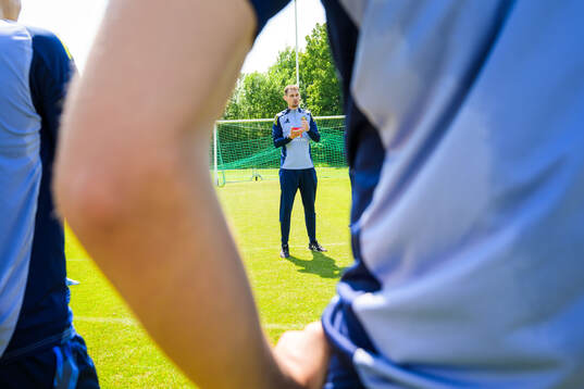Head coach head Daniel Bäckström of the Swedish under-21