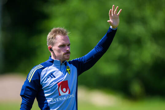 Goalkeeper coach Patrik Abrahamsson of the Swedish under-21