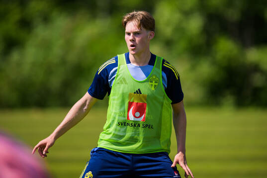 Karl Gunnarsson of the Swedish under-21 national football