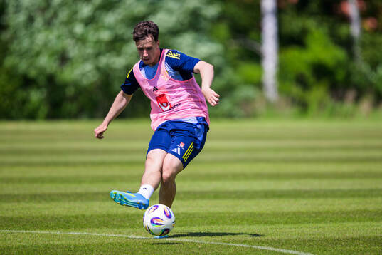 Malte Persson of the Swedish under-21 national football team