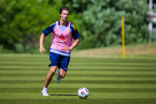 John Mellberg of the Swedish under-21 national football team