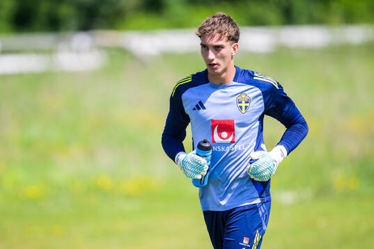 Goalkeeper Nils Ramming of the Swedish under-21 national