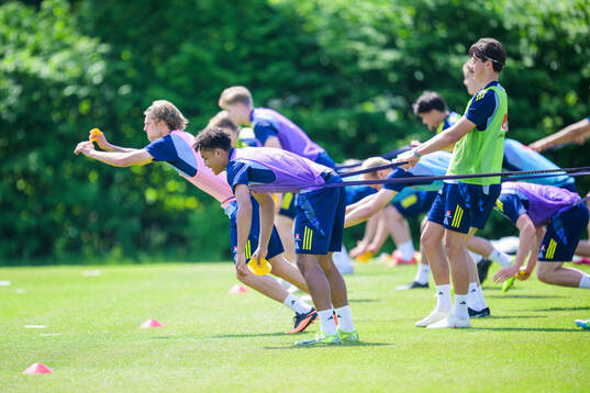 Sion Oppong of the Swedish under-21 national football team