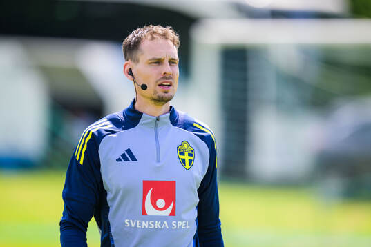 Head coach head Daniel Bäckström of the Swedish under-21